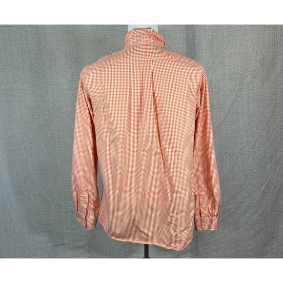 Ralph Lauren Shirt Mens XL Orange Gingham Plaid Custom Fit Long Sleeve - Picture 2 of 8